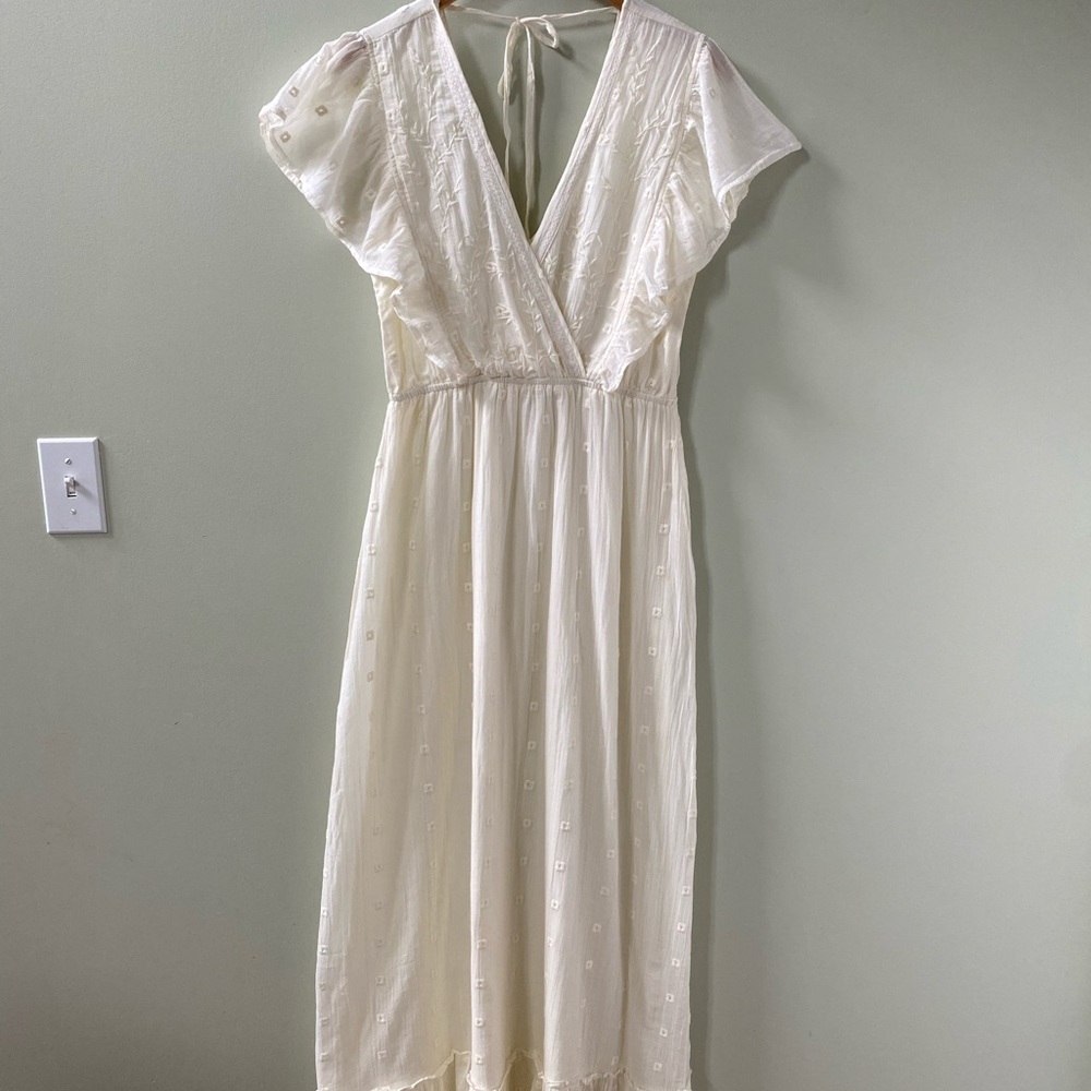 Lovestich ivory cotton maxi dress